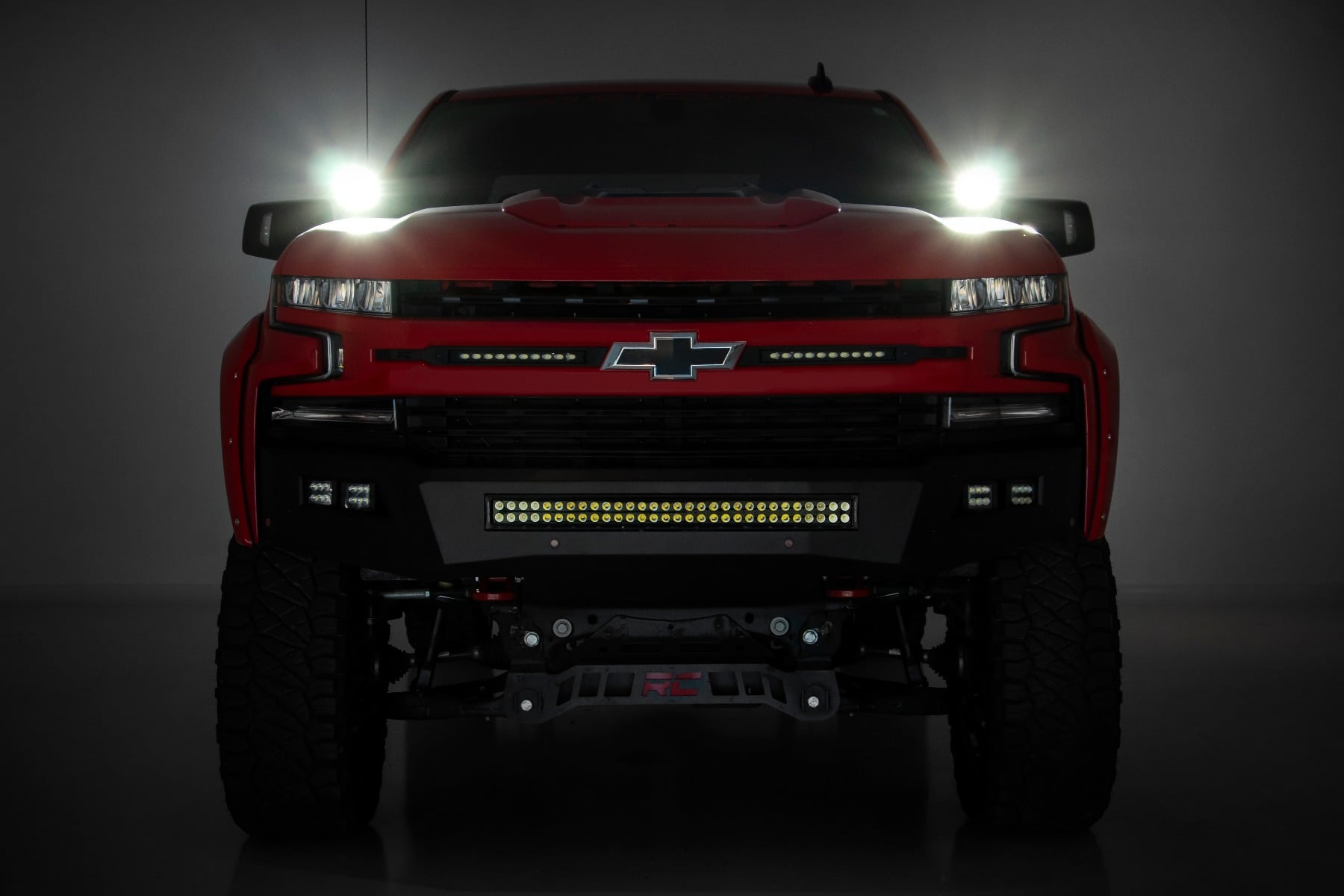 Rough Country LED Light Kit Ditch Mount 2β³ Spectrum Pair Spot Chevy Silverado 1500 (19-26)