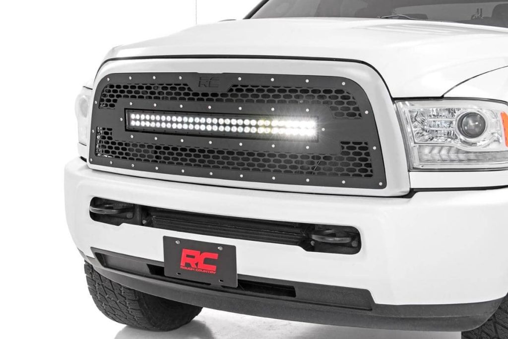 Rough Country Mesh Grille 30″ Dual Row LED Black Ram 2500/3500 2WD/4WD (2013-2018)