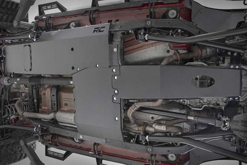 Rough Country Skid Plate Combo 3.6L Engine T-Case Jeep Wrangler Unlimited (18-19)