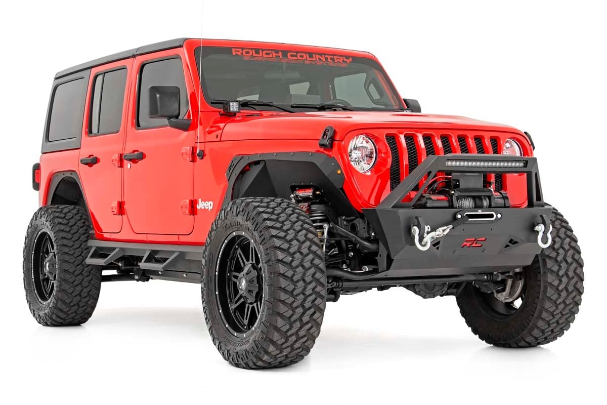 Rough Country 3.5 Inch Lift Kit Adj Lower FR D/S Jeep Wrangler Unlimited 4WD (24-26)