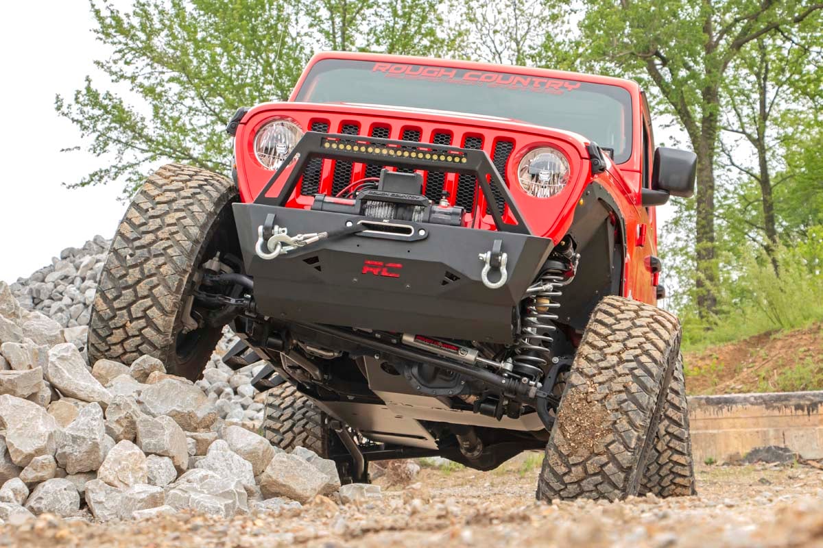 Rough Country Skid Plate Combo 3.6L Engine T-Case Gas Jeep Wrangler Unlimited (18-19)