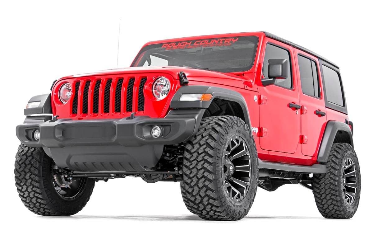 Rough Country 2.5 Inch Lift Kit Coils V2 Jeep Wrangler JL 4WD (2018-2023)