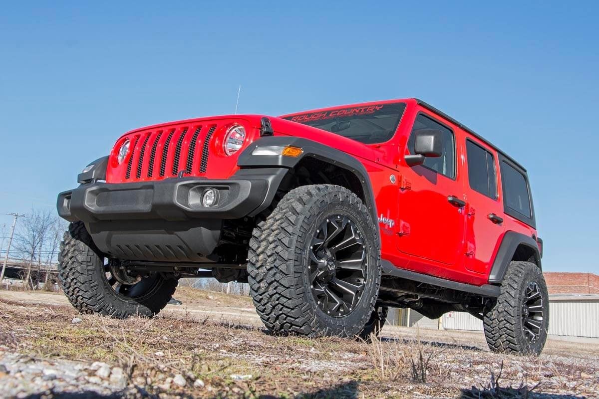 Rough Country 2.5 Inch Lift Kit Coils V2 Jeep Wrangler JL 4WD (2018-2023)