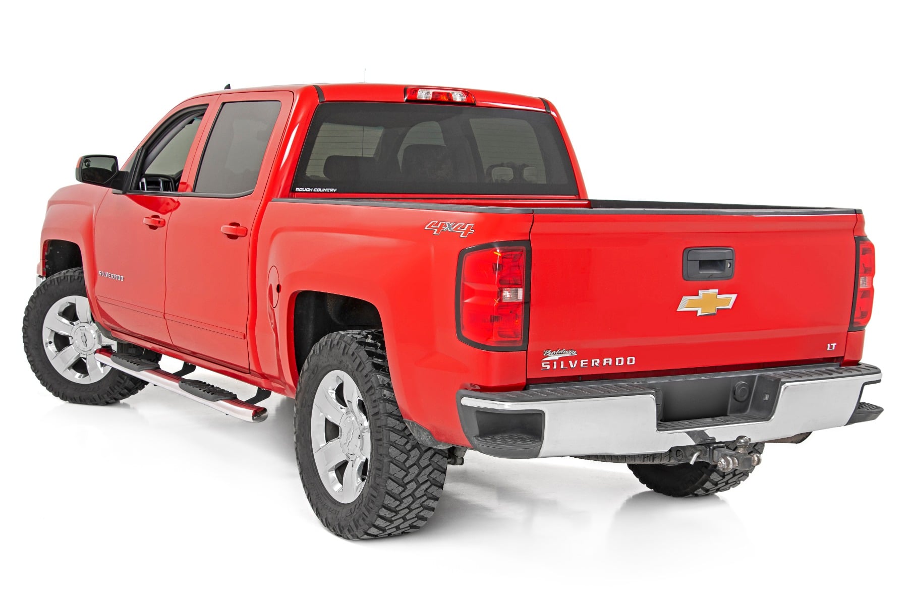 Rough Country Oval Nerf Steps Stainless Crew Cab DEF Tank Chevy/GMC 1500/2500HD/3500HD (07-19 & Classic)
