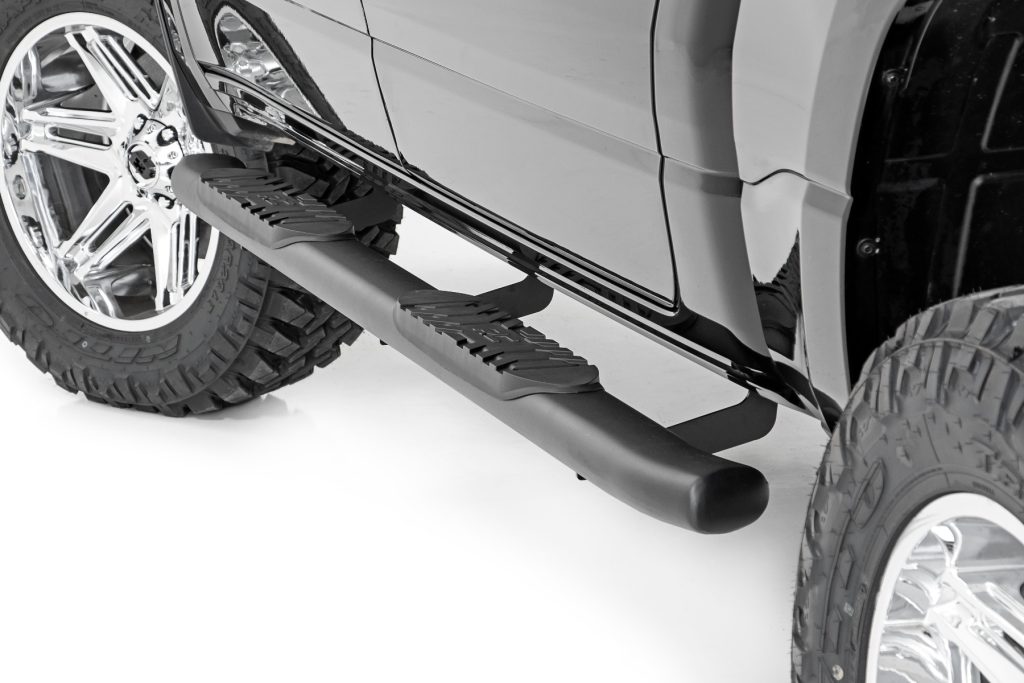 Rough Country Oval Nerf Step Crew Cab Black Ram 1500 (19-26)/1500 TRX (21-24)