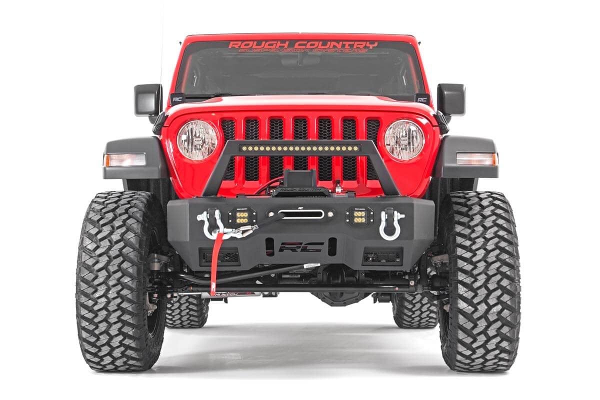 Rough Country 3.5 Inch Lift Kit Adj Lower FR D/S M1R Jeep Wrangler Unlimited 4WD (18-23)