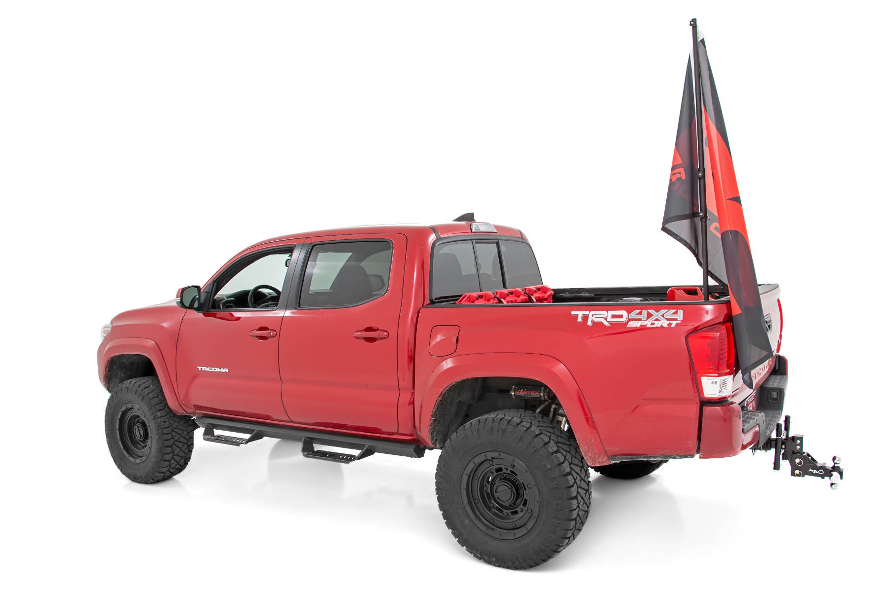 Rough Country Flag Pole Holder Bed Rail w/ Flag