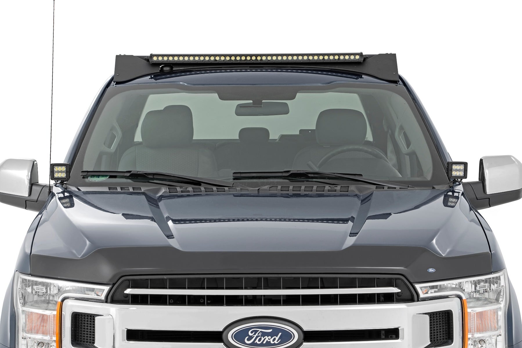 Rough Country Roof Rack FR 40 Inch Single Row BLK LED Ford F-150 2WD/4WD (2015-2018)