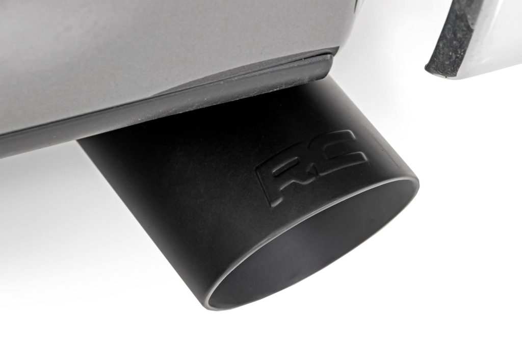 Rough Country Exhaust Tip Black RC Logo 2.5-3.125 Inch Pipe