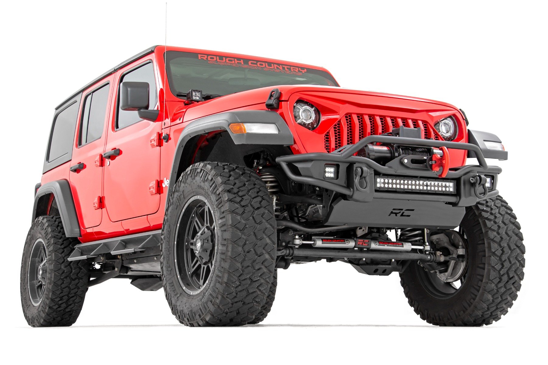 Rough Country 3.5 Inch lift Kit C/A Drop FR D/S M1R Jeep Wrangler Unlimited (24-26)