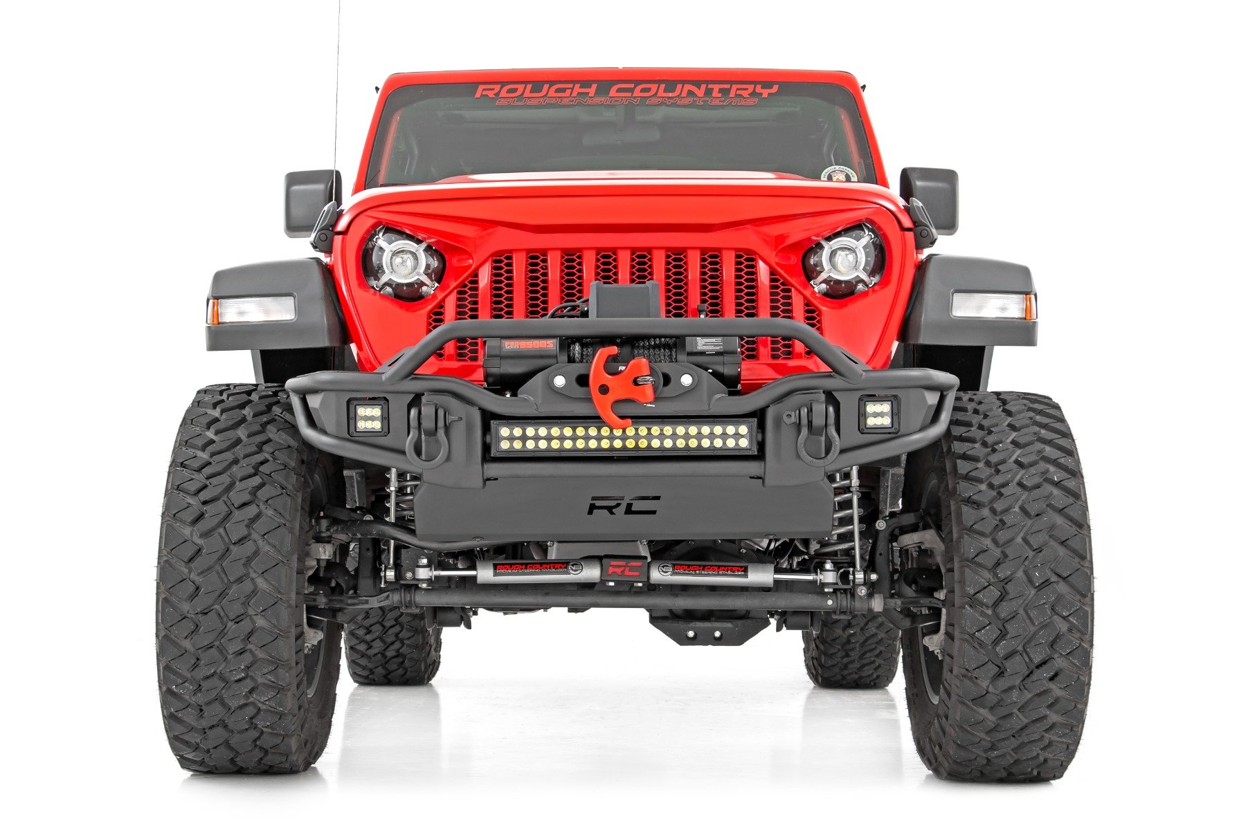 Rough Country 3.5 Inch lift Kit C/A Drop FR D/S M1R Jeep Wrangler Unlimited (24-26)