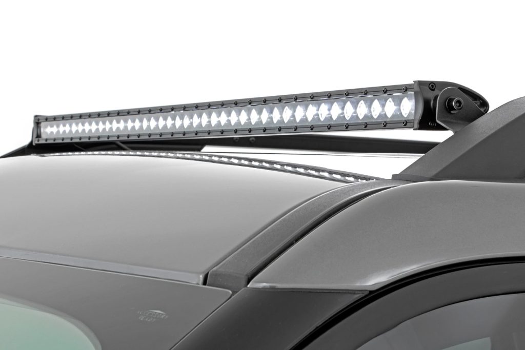 Rough Country LED Light Kit Roof Rack Mount 40β³ Black Single Row Ford Bronco Sport (21-26)
