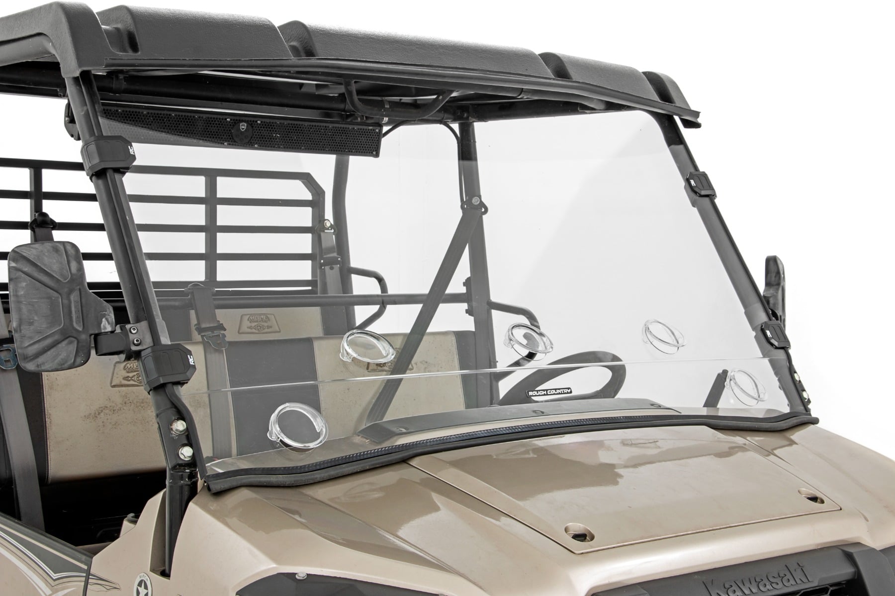 Rough Country Vented Full Windshield Scratch Resistant Kawasaki Mule PRO-FX