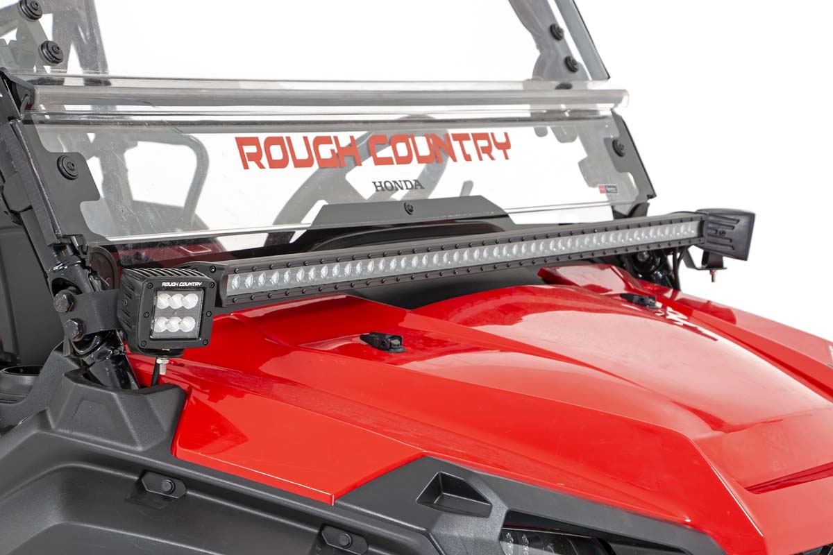 Rough Country LED Light Kit Cage Mount 2β³ Black Pair Honda Pioneer 1000