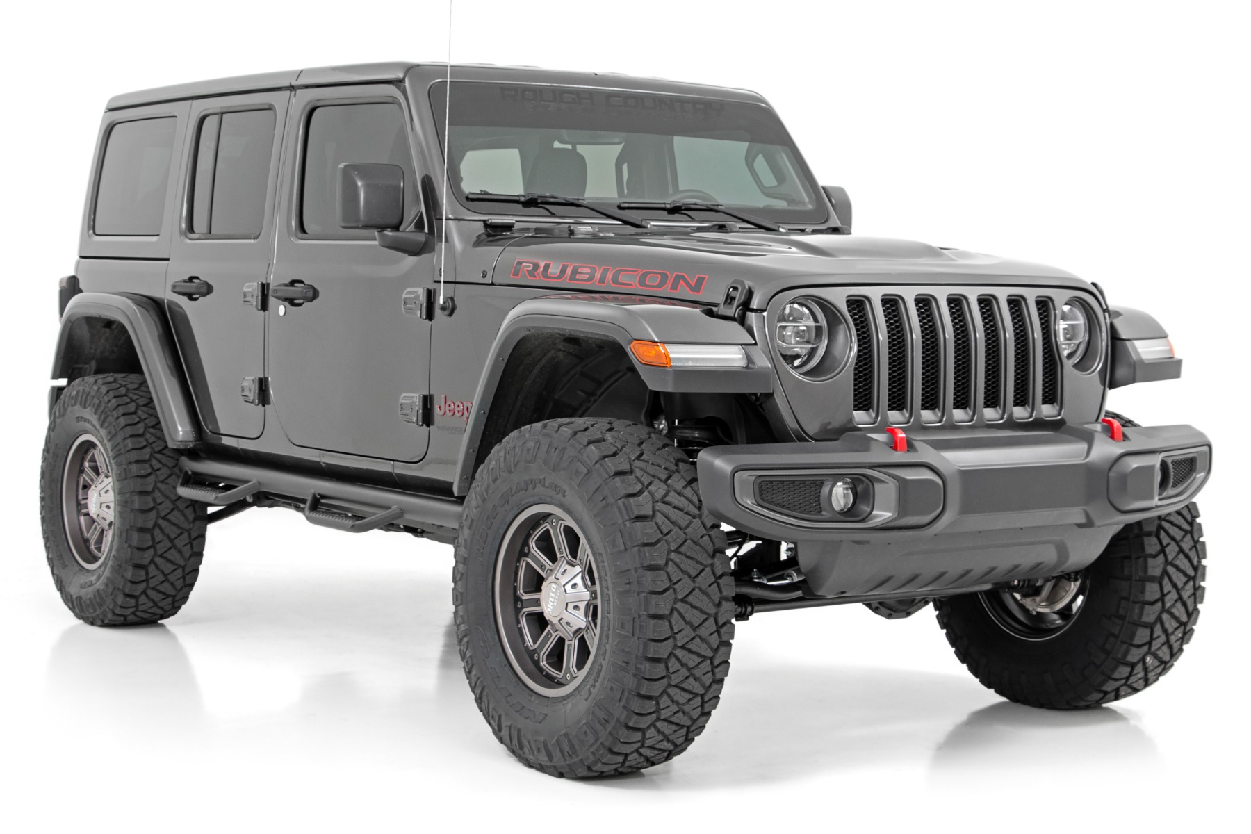 Rough Country 3.5 Inch Lift Kit Adj Lower FR D/S M1R Jeep Wrangler Unlimited (24-26)