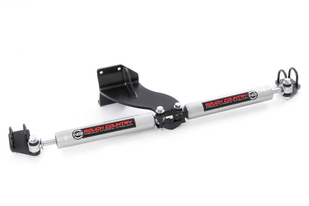 Rough Country N3 Steering Stabilizer Dual 2.5-8 Inch Lift Ram 2500 (14-26)/3500 (13-26)