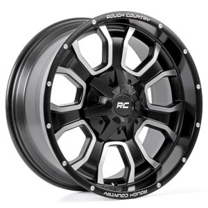 Rough Country 93 Series Wheel One-Piece Matte Black 20x10 8x6.5 -18mm