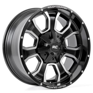 Rough Country 93 Series Wheel One-Piece Machined Black 20x10 6x5.5/6x135 -18mm
