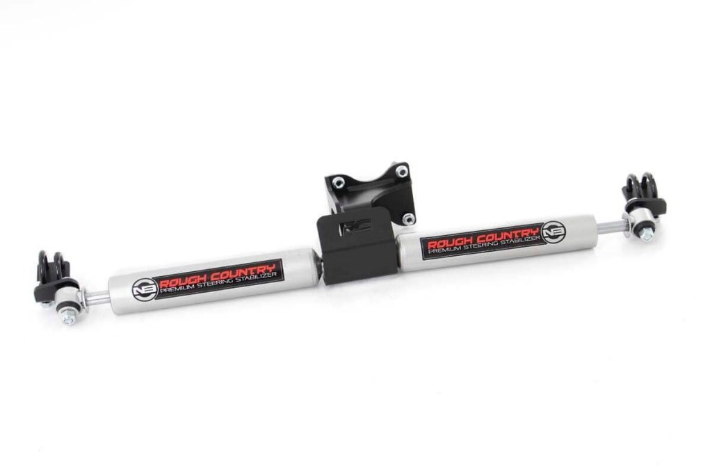 Rough Country N3 Steering Stabilizer Dual 2-8 Inch Lift Jeep Wrangler JK/Wrangler Unlimited (07-18)