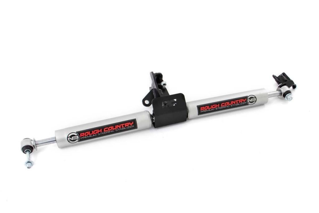 Rough Country N3 Steering Stabilizer Dual 4 Inch Lift Jeep Grand Cherokee WJ (99-04)