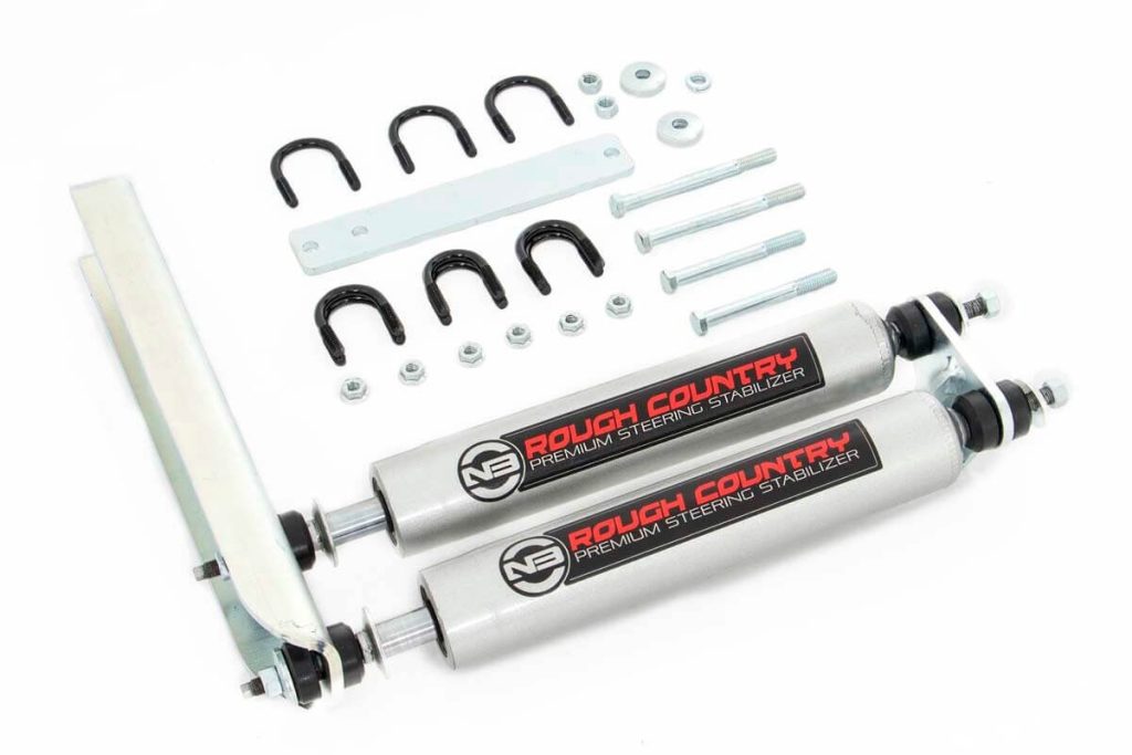 Rough Country N3 Steering Stabilizer Dual Ford Bronco/F-150/F-250 (1980-1998)
