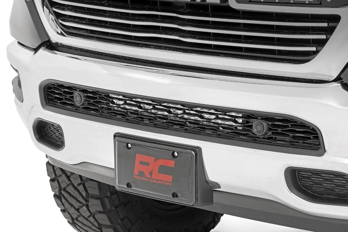 Rough Country LED Light Kit Bumper Mount 20β³ Chrome Dual Row White DRL Ram 1500 (19-24)