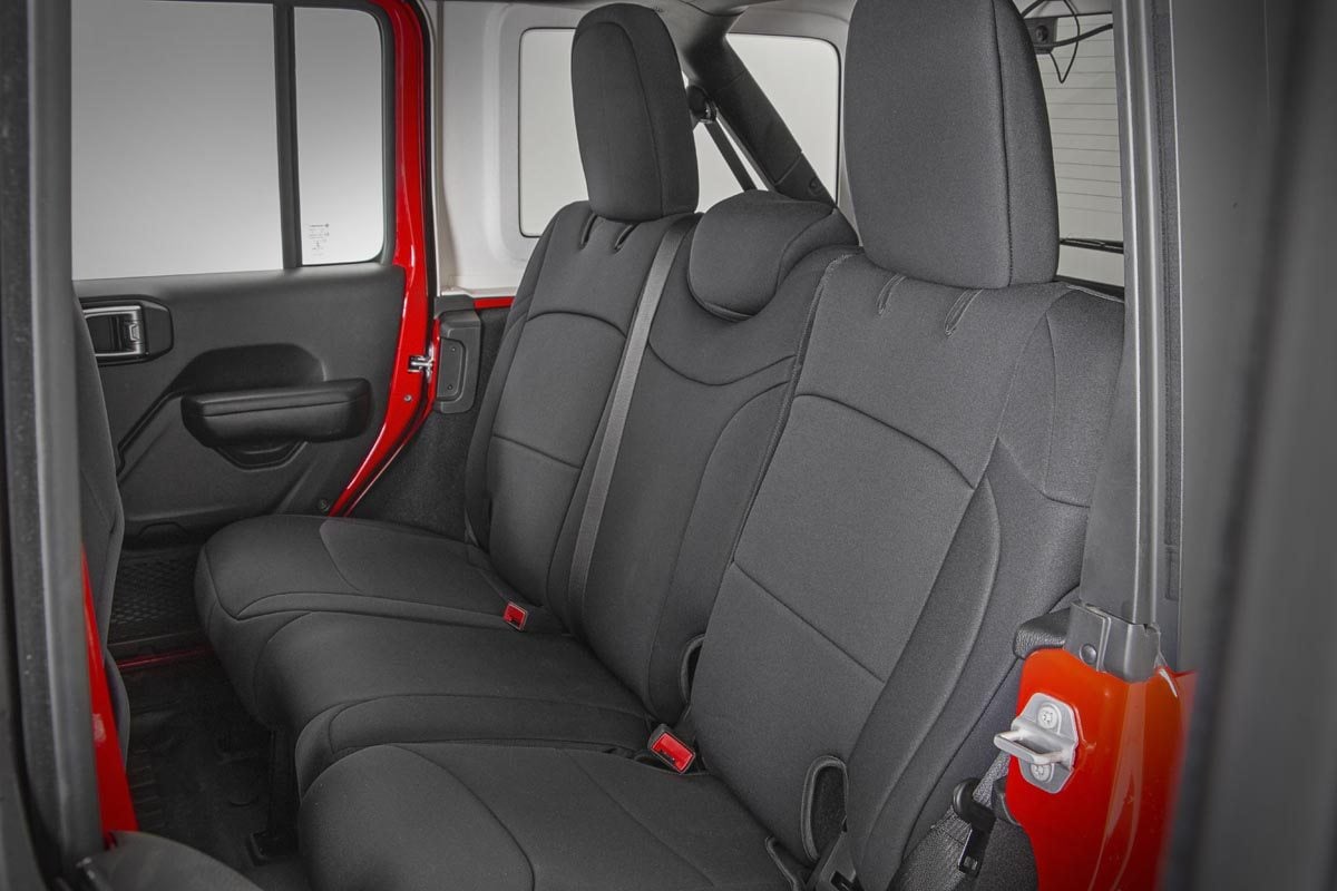 Rough Country Seat Covers Front and Rear Jeep Wrangler Unlimited 4WD (2018-2026)