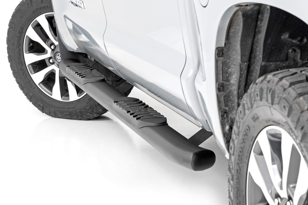 Rough Country Oval Nerf Step Crew Cab Black Toyota Tundra 2WD/4WD (2007-2021)