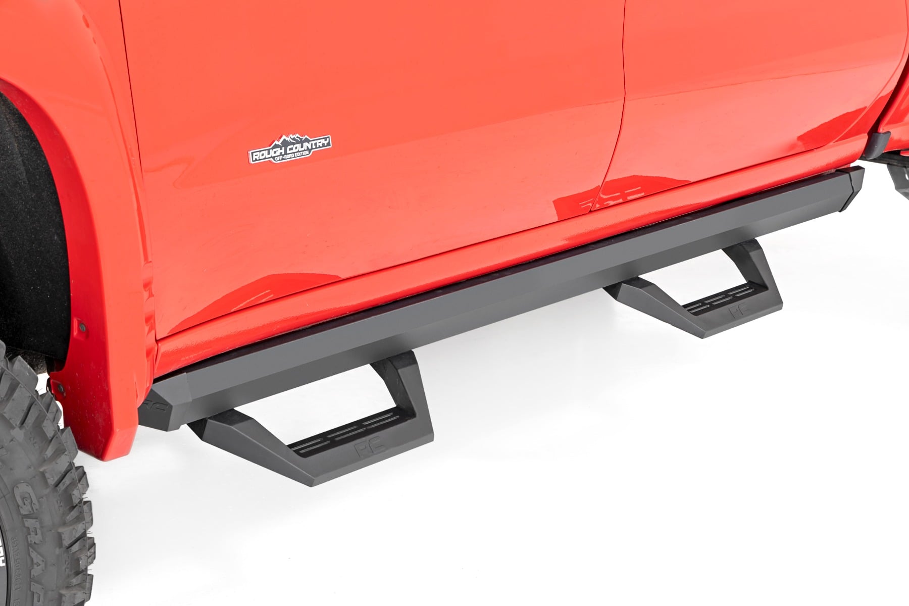 Rough Country SRX2 Adj Aluminum Step Crew Cab Chevy/GMC 1500/2500HD (19-26)