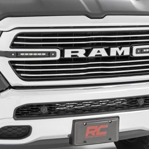 Rough Country Dual 6in LED Grille Kit Black Slimline Ram 1500 2WD/4WD (2019-2024)