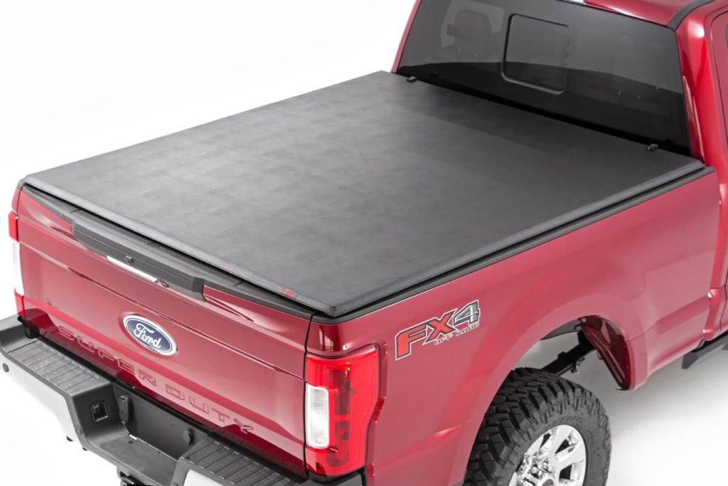 Rough Country Soft Tri-Fold Bed Cover 6’10” Bed Ford F-250/F-350 Super Duty (17-26)