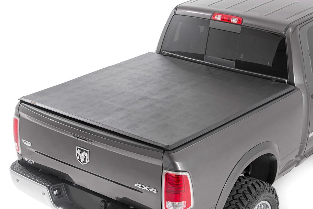 Rough Country Soft Tri-Fold Bed Cover 6’4″ Bed Ram 1500/2500/3500 2WD/4WD (2010-2025 & Classic)