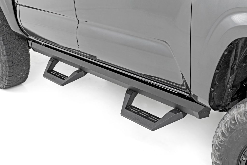 Rough Country SRX2 Adj Aluminum Step Double Cab Toyota Tacoma 2WD/4WD (2005-2023)