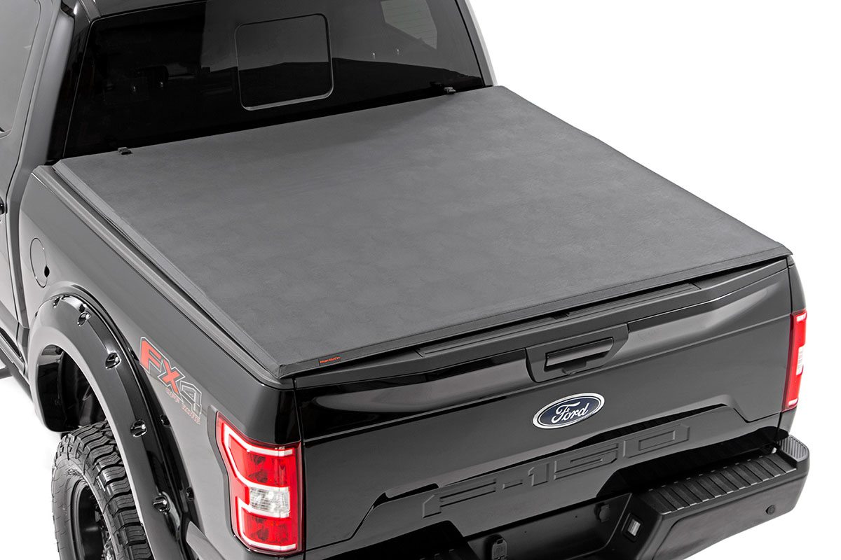 Rough Country Soft Tri-Fold Bed Cover 5β7β³ Bed Ford F-150 2WD/4WD (2001-2003)
