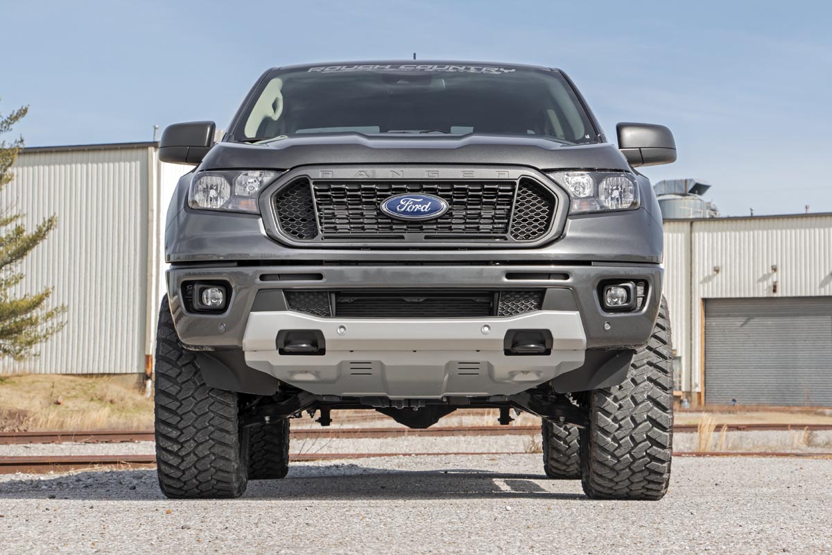 Rough Country 3.5 Inch Lift Kit Forged Alum UCA Cast Steel Knucles Ford Ranger (19-23)