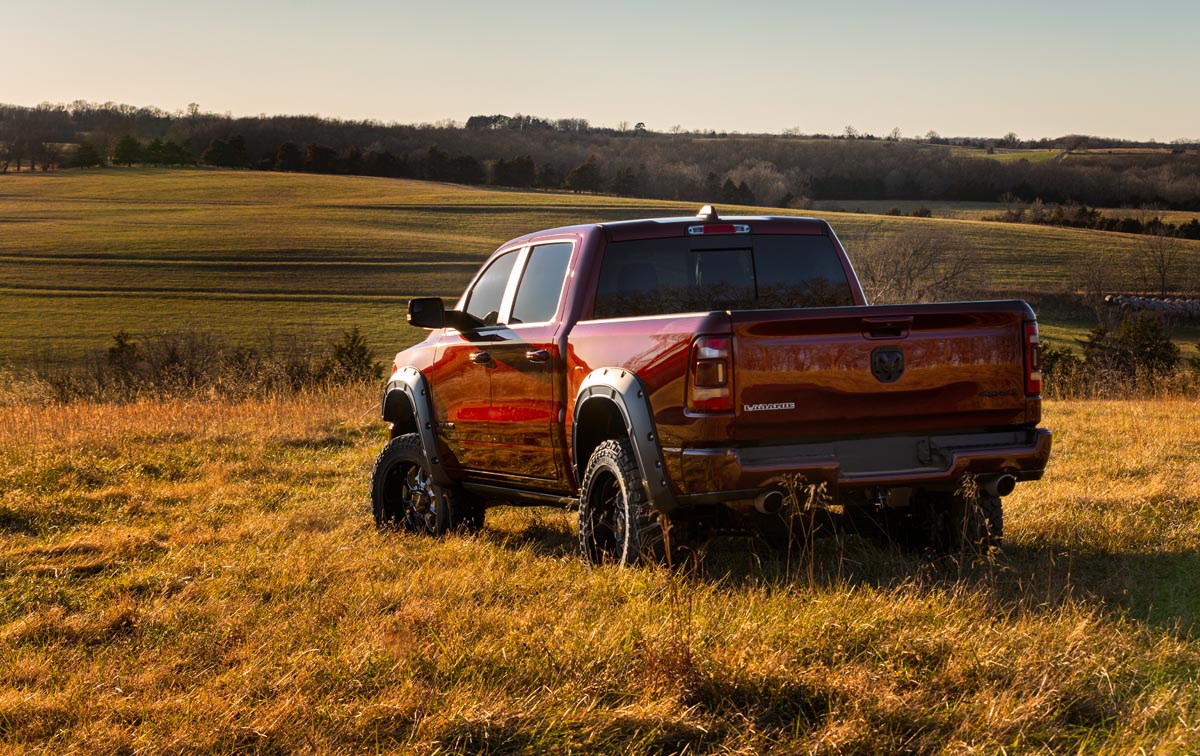 Rough Country Defender Fender Flares PR4 Flame Red Ram 1500 2WD/4WD (2019-2024)