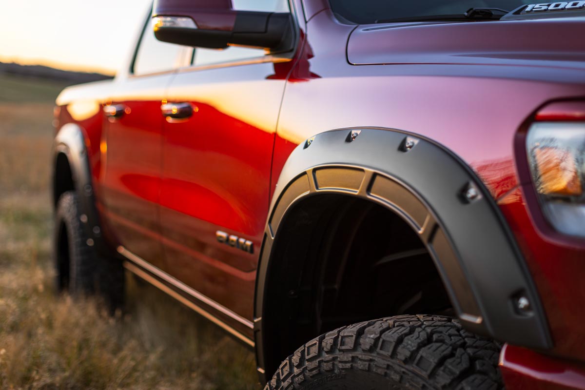 Rough Country Defender Fender Flares PSC Billet Silver Ram 1500 2WD/4WD (2019-2024)