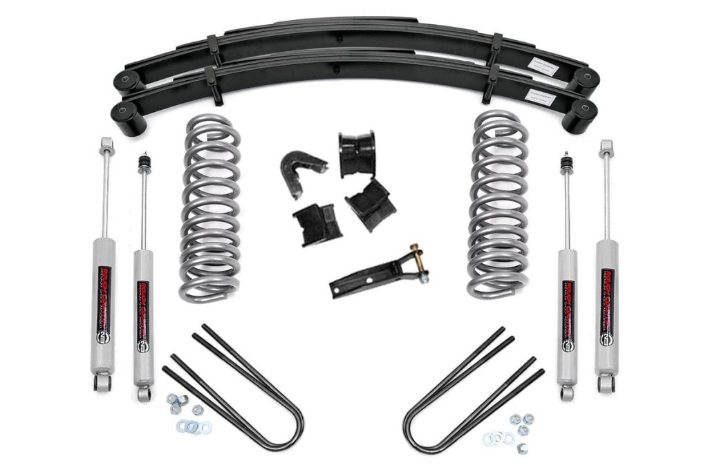 Rough Country 2.5 Inch Lift Kit Rear Springs Ford F-100 4WD (1970-1976)