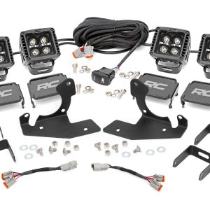 Rough Country LED Light Kit Fog Mount 2β³ Black Pair Amber DRL Chevy Silverado 2500 HD/3500 HD (11-14)