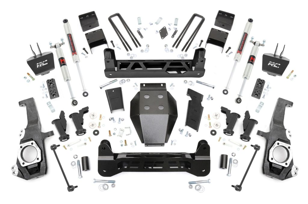 Rough Country 5 Inch Lift Kit Torsion Drop M1 w/ Overloads Chevy/GMC 2500HD/3500HD (20-26)