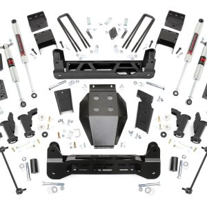 Rough Country 5 Inch Lift Kit Torsion Drop M1 w/ Overloads Chevy/GMC 2500HD/3500HD (20-26)
