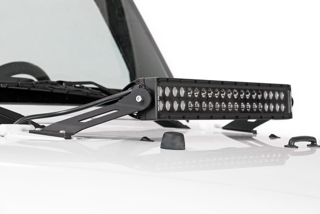 Rough Country LED Light Mount Hood 20β³ Jeep Wrangler JK/Wrangler Unlimited (07-18)