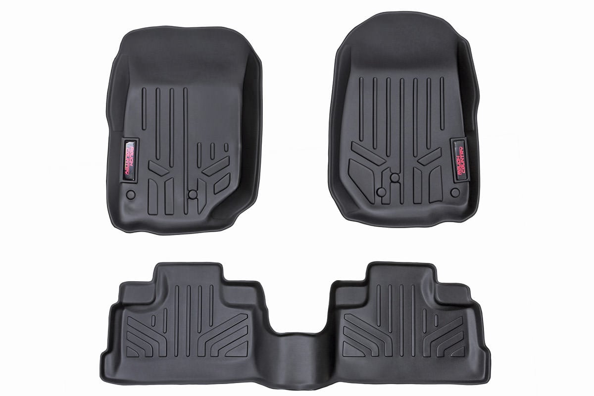 Rough Country Floor Mats FR & RR 4 Door Jeep Wrangler Unlimited 2WD/4WD (2007-2013)