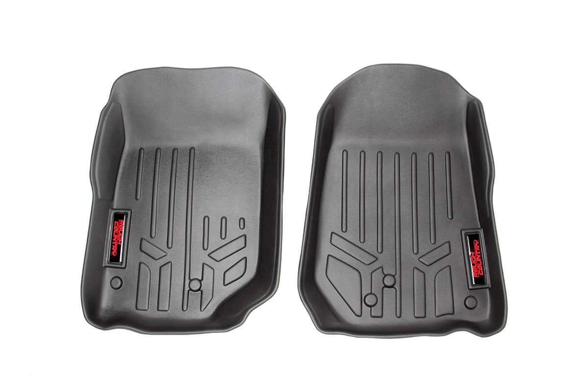 Rough Country Floor Mats Front Jeep Wrangler TJ (97-06)/Wrangler Unlimited (04-06)