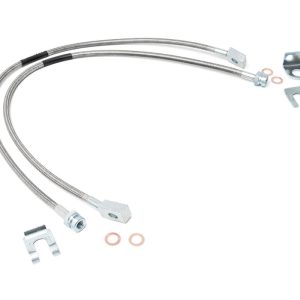 Rough Country Brake Lines Stainless FR 4-6β³ Lift Jeep Cherokee XJ/Wrangler TJ/Wrangler Unlimited