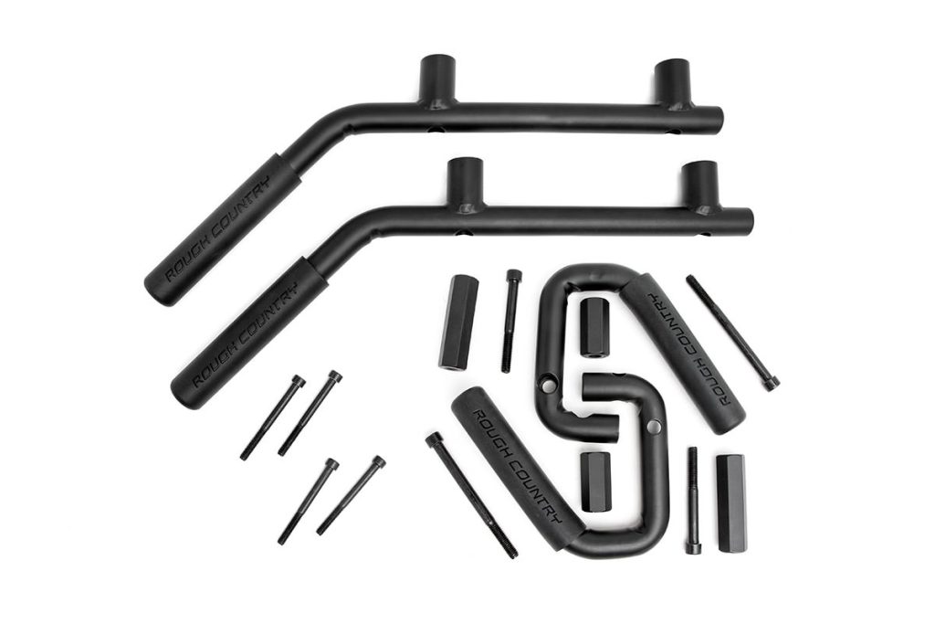 Rough Country Grab Handles Steel FR & RR Black Jeep Wrangler JK/Wrangler Unlimited (07-18)