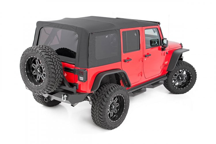 Rough Country Soft Top Replacement Black 2 Door Jeep Wrangler JK 4WD (2010-2018)
