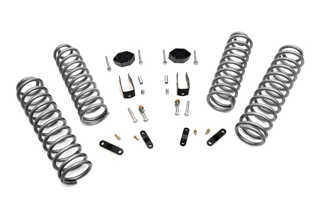 Rough Country 2.5 Inch Lift Kit Coils No Shocks Jeep Wrangler JK 4WD (2007-2018)