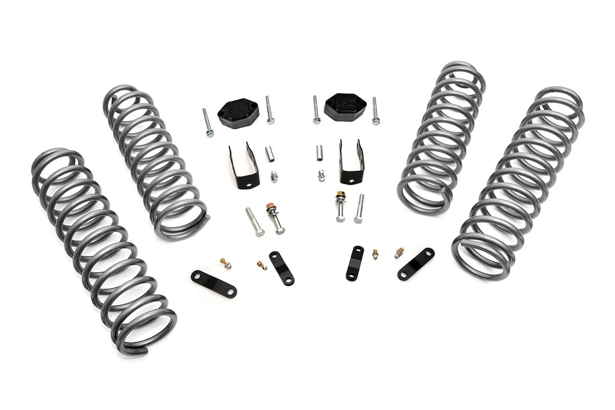 Rough Country 2.5 Inch Lift Kit Coils No Shocks Jeep Wrangler JK 4WD (2007-2018)