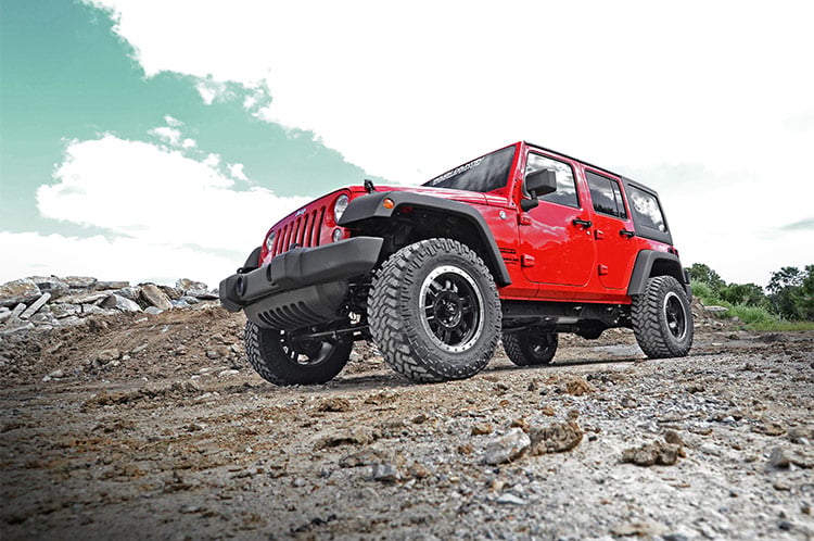 Rough Country 2.5 Inch Lift Kit Spacers Jeep Wrangler JK/Wrangler Unlimited (2007-2018)